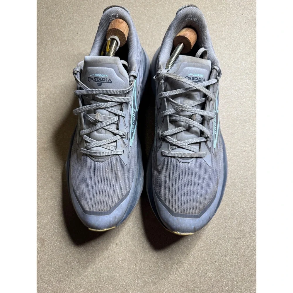 Brooks Cascadia 18 Mens Trail Running Shoes Grey Blue 1104571D098 Size 10.5